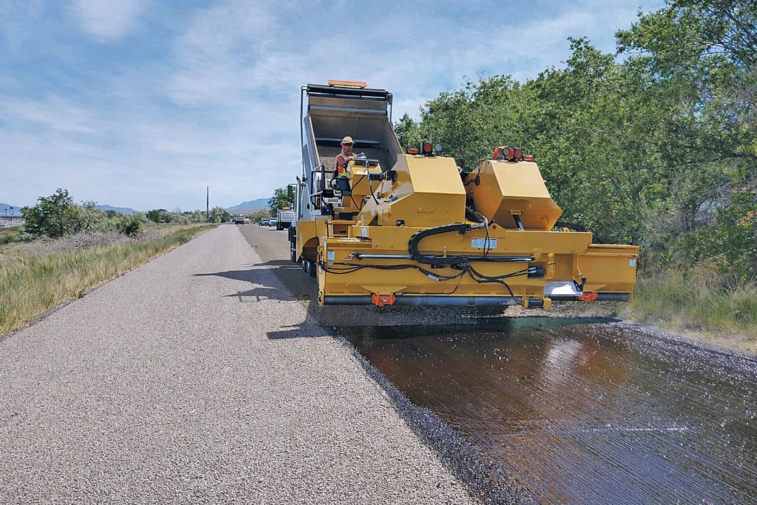 Chip seal surface treatment in Edgewood